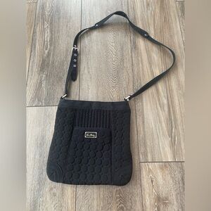 Vera Bradley Black Quilted Crossbody with adjustable strap